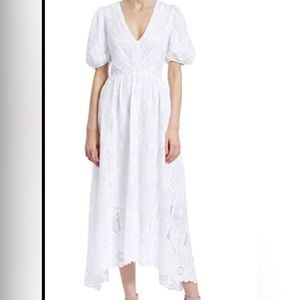 Badgley Mischka white midi